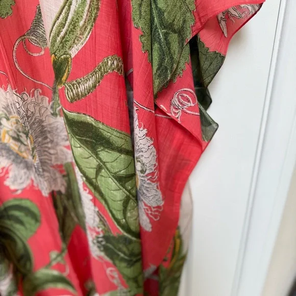 One Hundred Stars Vibrant Floral Kimono-NWOT - Picture 6 of 8